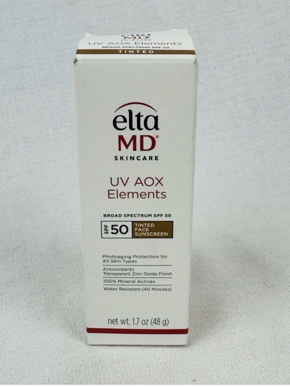 Elta MD UV AOX Elements SPF50 Tinted Face Sunscreen 1.7oz Exp 5/2026